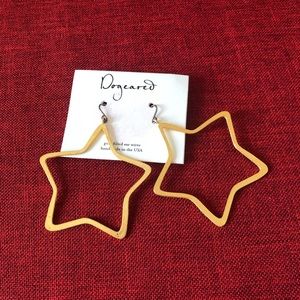 Dogeared gold star earrings, NWT